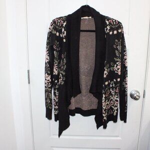 Staring At Stars Urban Outfitters Open Front Waterfall Floral Cardigan Size XS